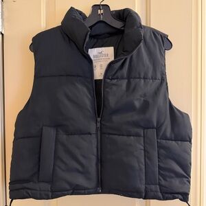 Hollister Black Puffer Vest